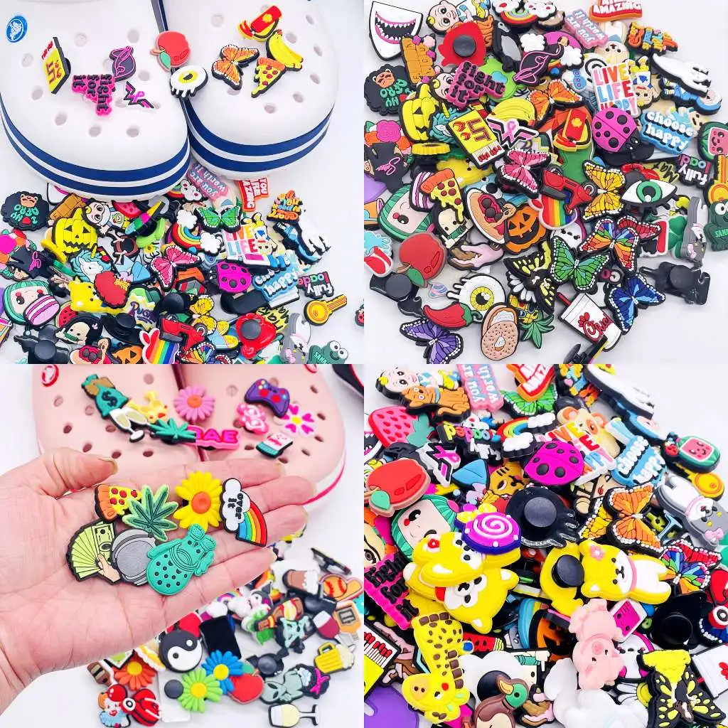 

Big Sale Random Sandals Shoe Charms Buckle Clog Cartoon Decorations Boys Girls Garden Shoes Accessories Fit Wristbands