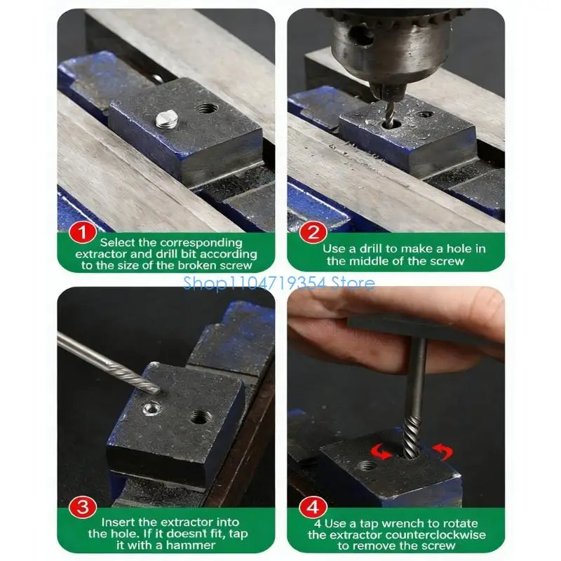 0XLD Alloy Steel Screw Extractors Compact Size For Mechanical Repairs