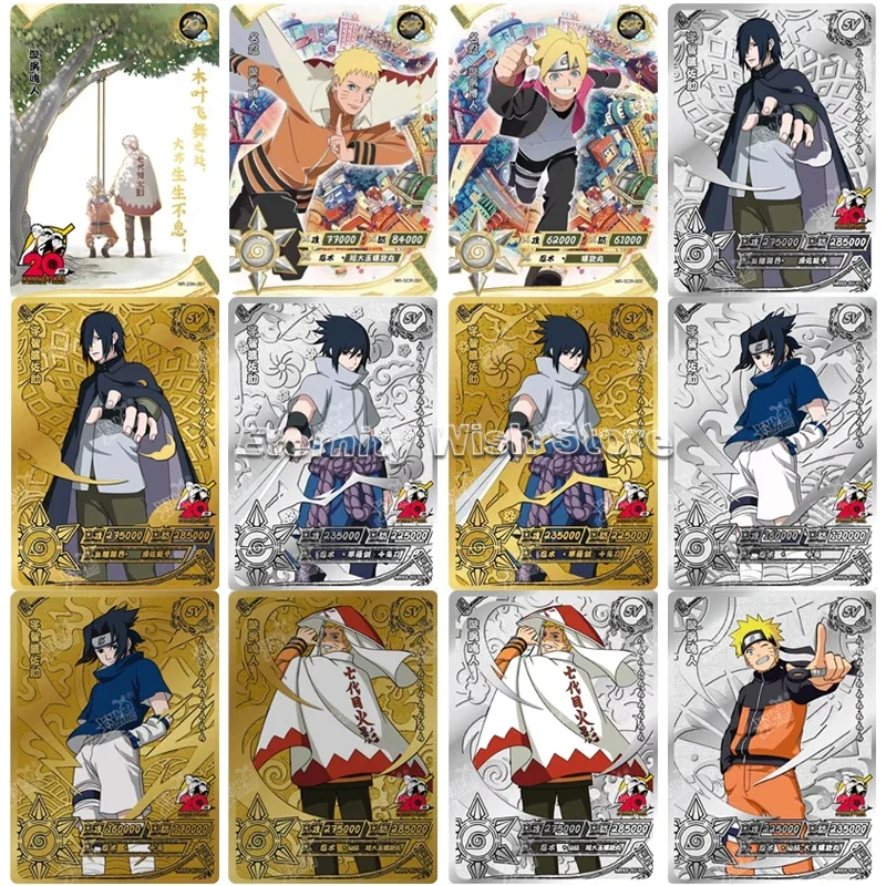 KAYOU Naruto 20th Anniversary Card Rare SV SCR Character Collection Cards Anime Game Figure Children Birthday Gift for Kids Toy