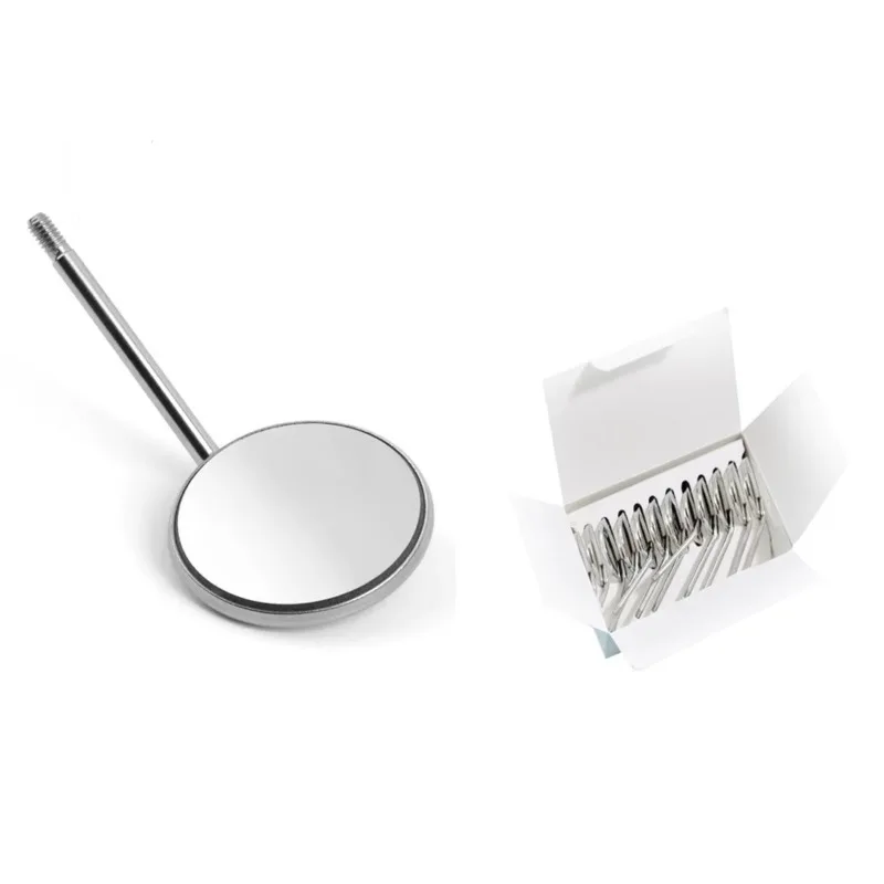 12pcs/box N.5 Rhodium Steel Lab Unit Diagnostic Mouth Mirrors Manual Cleaning Filling Lab Equipment ZS-1005 Model s