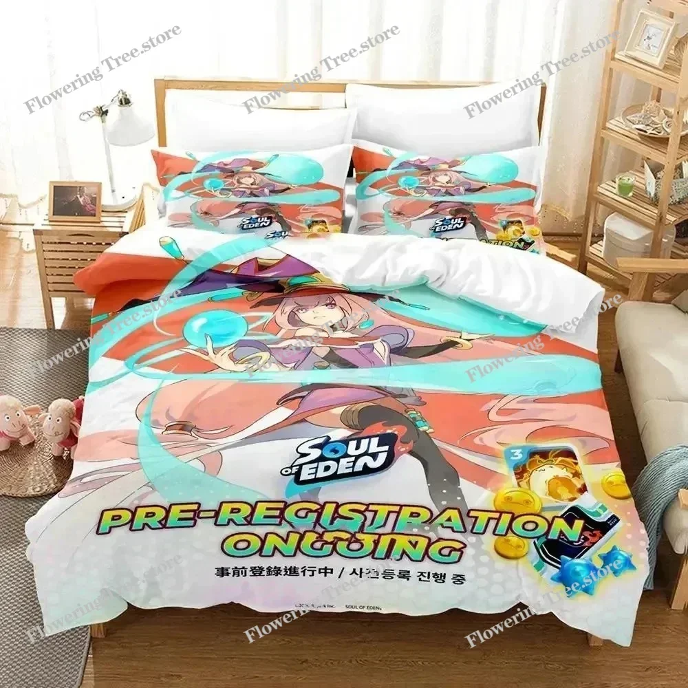 

Anime Game S-Soul of Eden Bedding Set Duvet Cover Bed Set Quilt Pillowcase Comforter king Queen Size Boy Adult Bedding Set 025