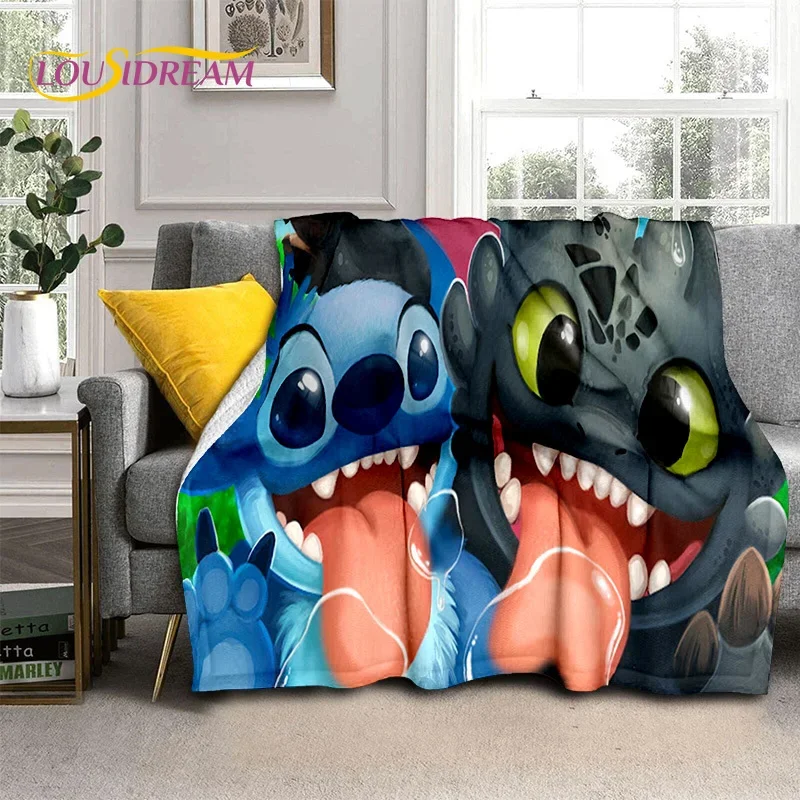 귀여운 스티치 디즈니 만화 부드러운 플란넬 담요 던지기 담요, 거실 침실 침대 소파 피크닉 커버, 어린이 선물, 29 스타일