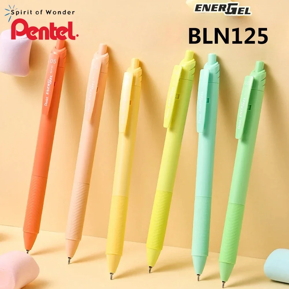 Japan Pentel Gel Pens BLN125 Needle Tip 0.5mm Dopamine Color Body Kawaii Stationery LRN5 Refill Back To School Art Supplies