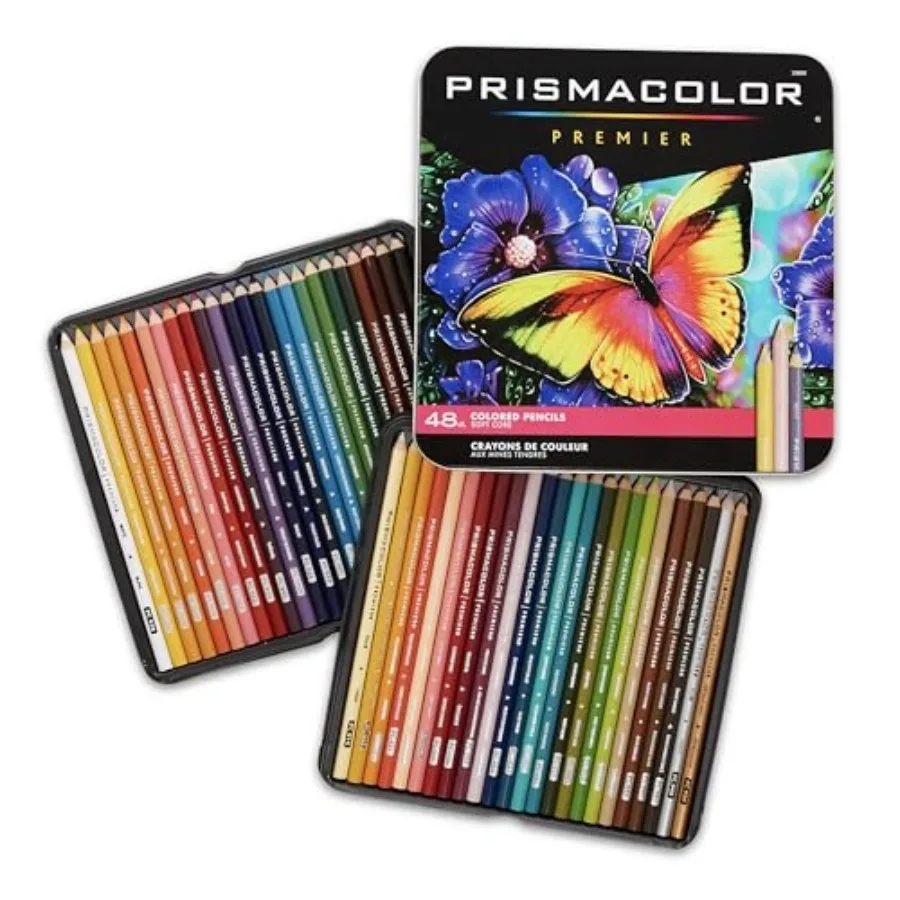 

Premier Colored Pencils Soft Core Assorted Colors 48 Count - Durable Vibrant Ultra-Smooth Adult Coloring Drawing Sketching Arts