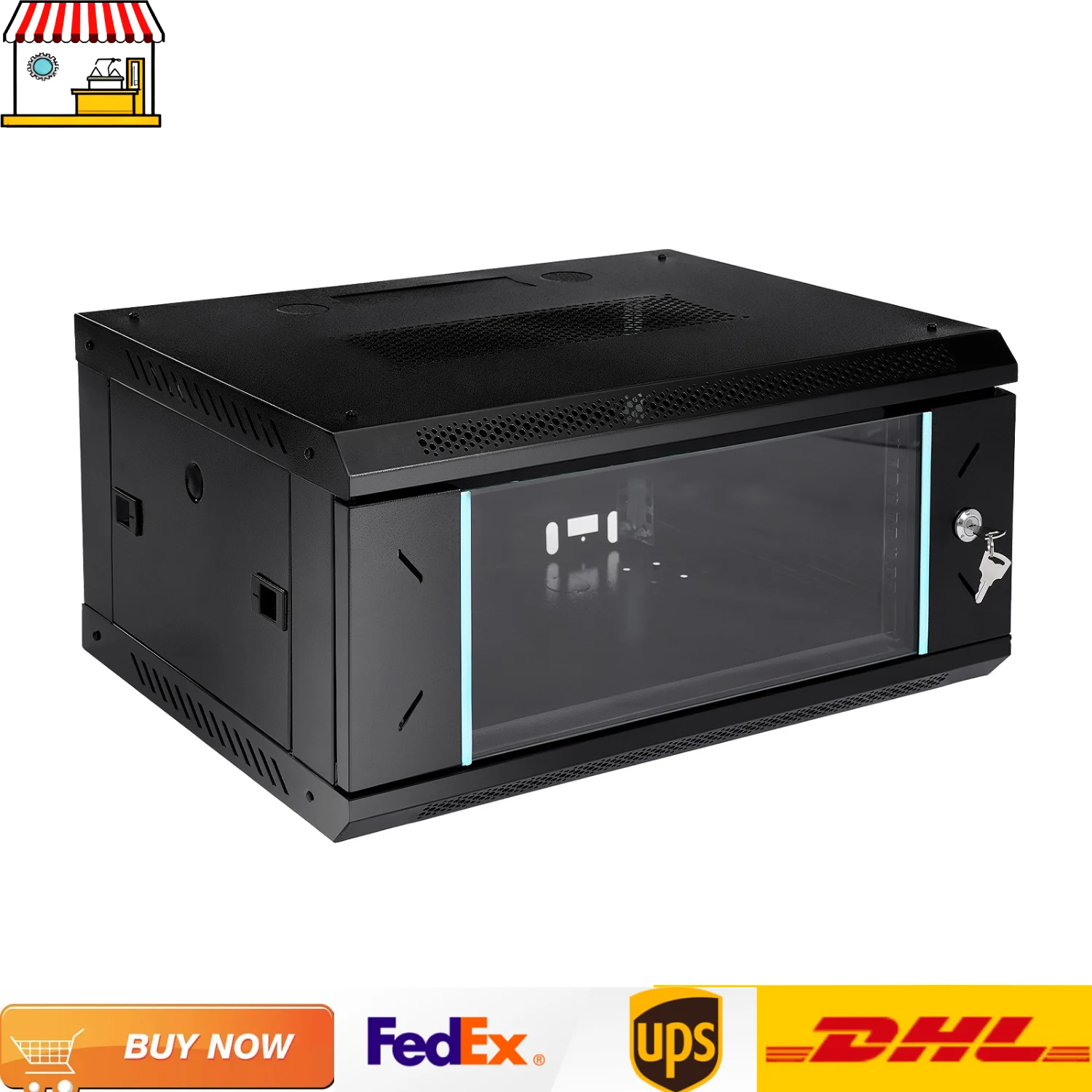 

Multifunctional Network Server Cabinet| 4U Wall Mounted Server Enclosure Microdata Center Box| 600*450*240mm