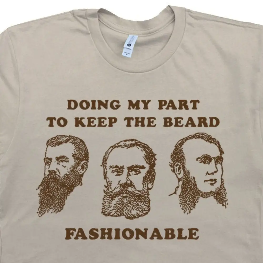 Cool Beard T Shirt Funny Vintage Hipster Barber Shop With Saying Moustache Pun Humor Retro