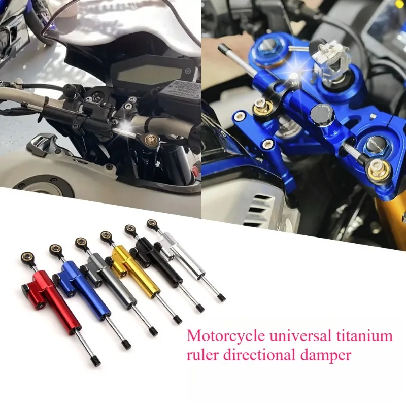 Universal Steering Stabilize Damper Bracket Mount Motorcycle 256mm Motorcycle Titanium Steering Damper  Anti-Shake Handlebar