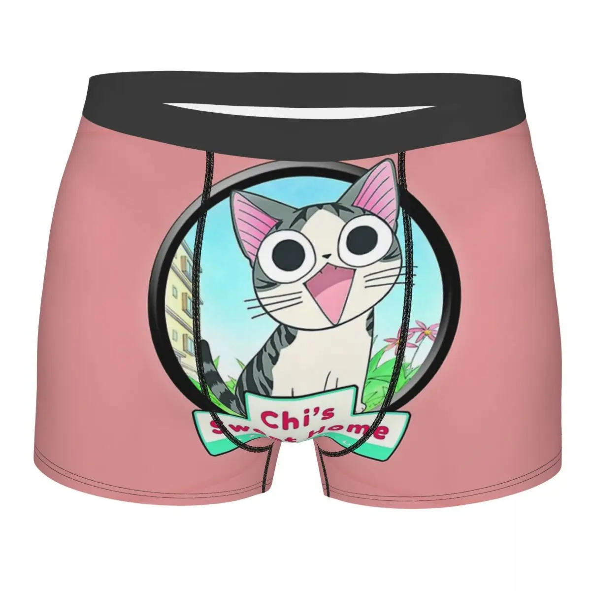 Chis Sweet Home Chi The Cat Underpants Breathbale Panties Male Underwear Ventilate Shorts Boxer Briefs