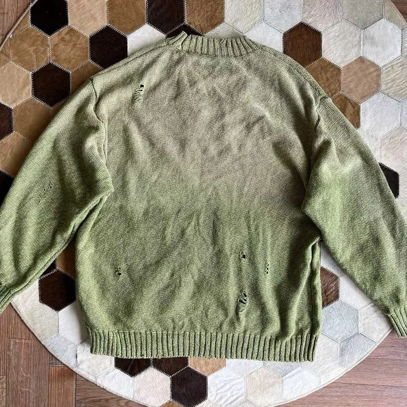 KAPITAL Hirata Kazuhiro Sweater Rajutan Pola Silang untuk Pria dan Wanita Pullover Produk Baru