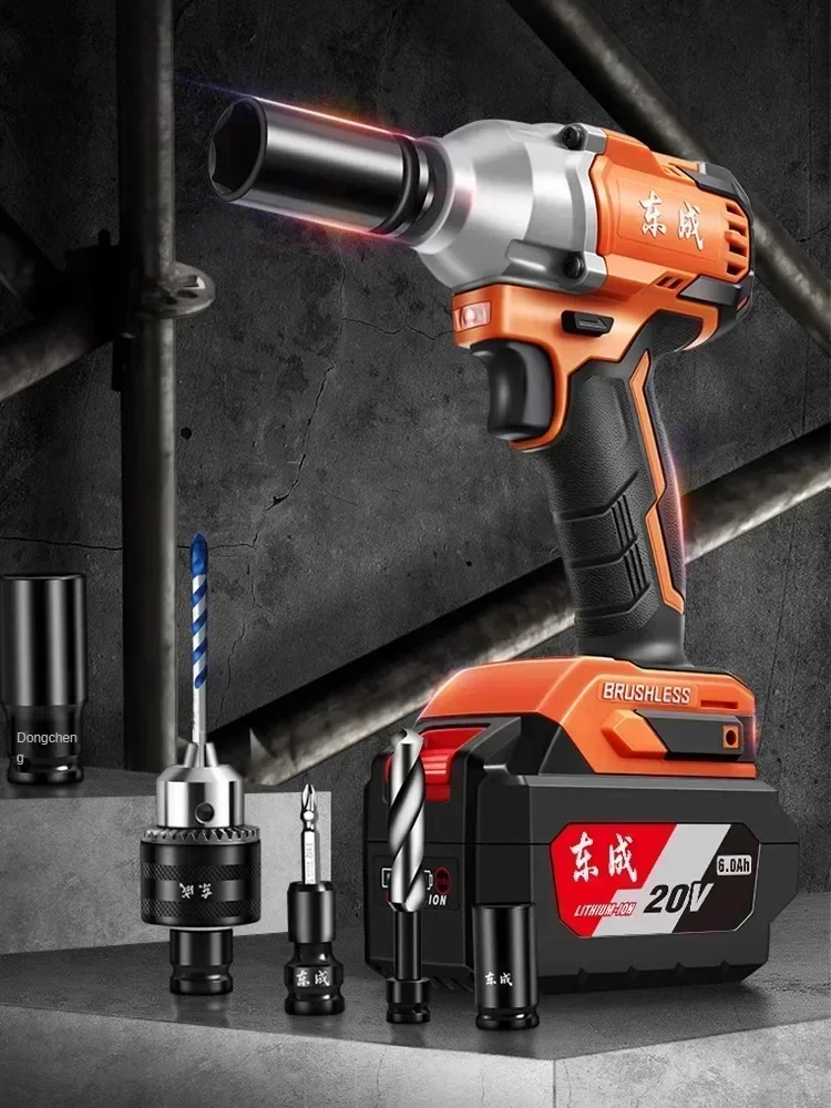 Brushless Electric Impact Wrench Kit with Lithium Ion Battery and Charger
