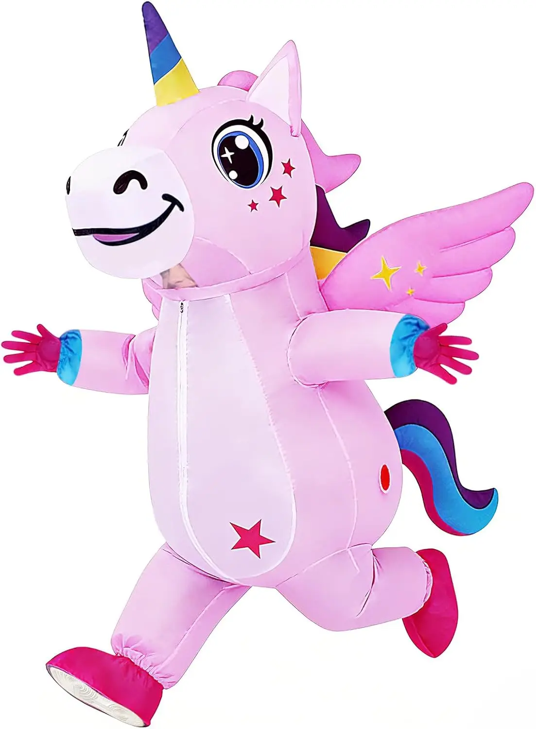 

Funny Inflatable Unicorn Costume for Adults, Halloween Party Outfit for Men and Women
