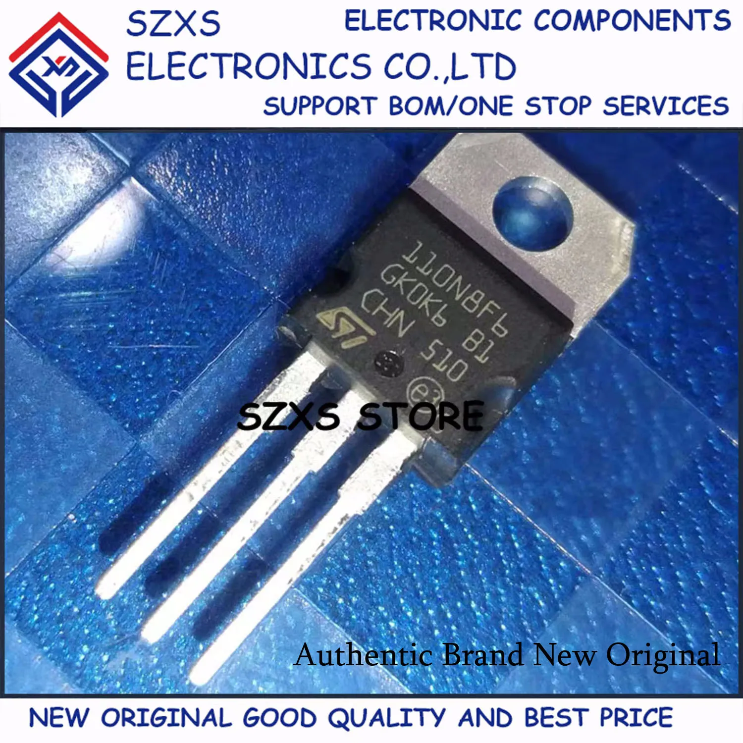 New Original 10Pcs 110N8F6 STP110N8F6 TO-220 80V 110A MOSFET Field-Effect Transistor In Stock Electronic Components Good Quality
