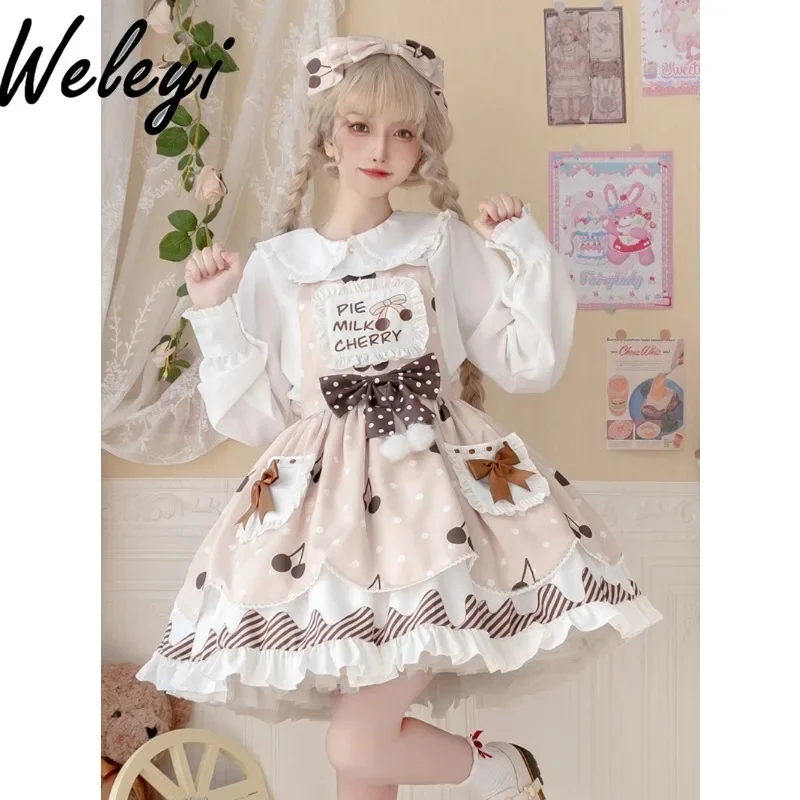 

Super Popular Kawaii Lolita Princess Faldas Para Mujeres Cute Suspender Jsk Skirts Sweet Light Lo Skirt A Princess Medium Jupes