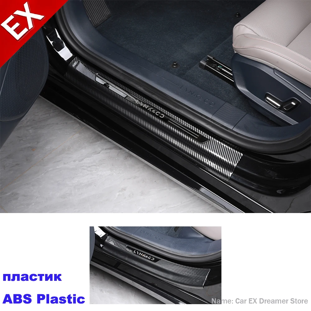 

For GEELY Lynk & Co Z10 2024 2025 Accessories ABS Plastic Car Door Sill Scuff Plate Welcome Pedal Protection Garnish