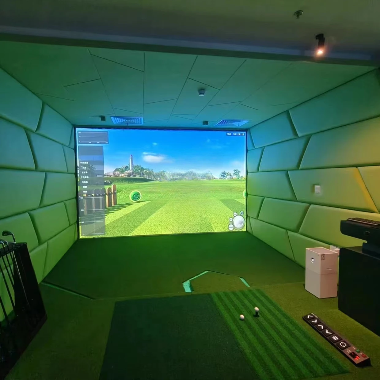LJ Professional Indoor Sports Simulator Golf Training with Golf Balls High-Tech Screen Golf Simulator System