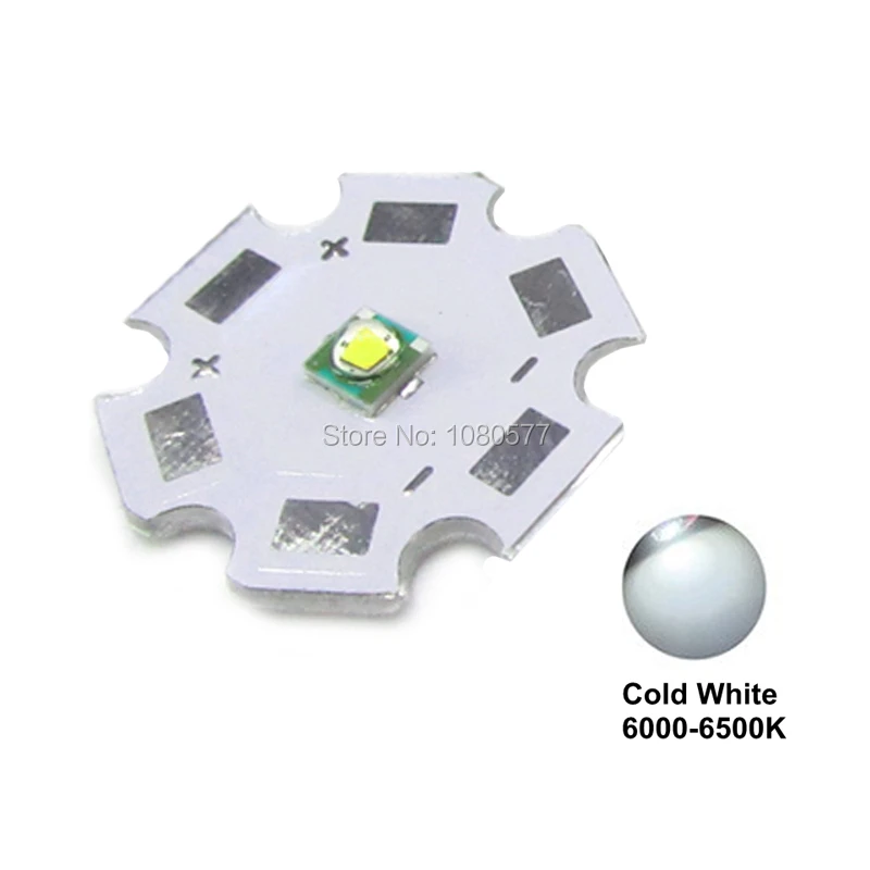 10pcs 3W LED XPE XP-E R3 High Powr LED Chip Warm White Cold White 3000K 6500K 8000K 10000K 13000K with 20mm 16mm PCB Board