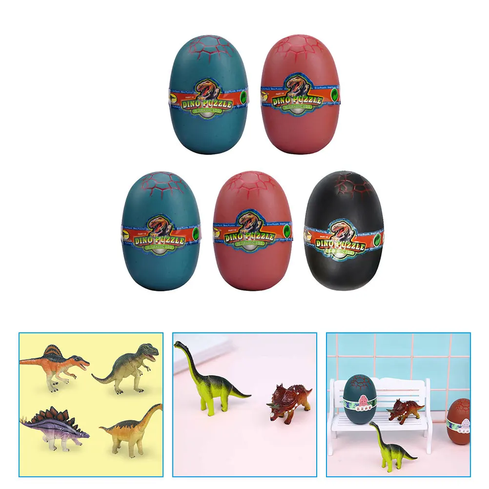 

Набор из 5 детских игрушек-динозавров: модели для сборки, игрушки-яйца для сборки животных