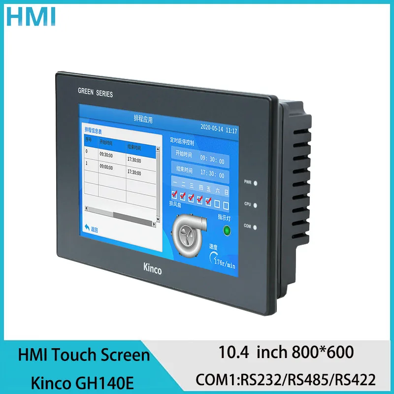 

Kinco GH140E HMI Touch Screen 10.4 Inch HMI 800*600 color Ethernet USB Host New Human Machine Interface IP65 MT4523TE