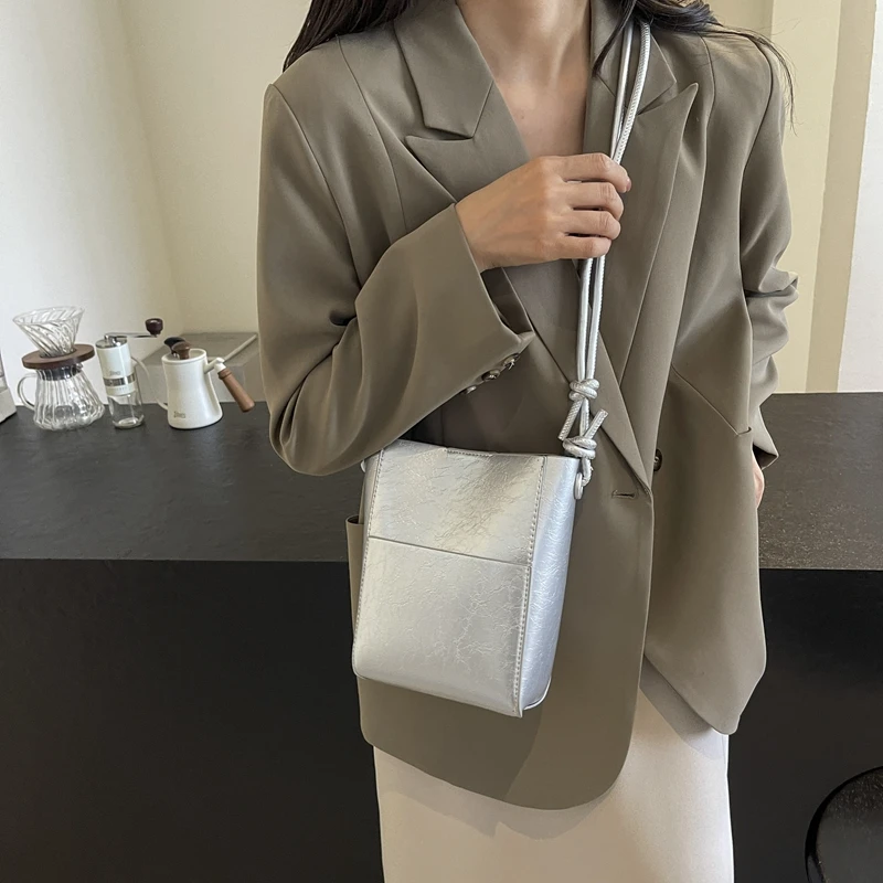 LEFTSIDE Small Crossbody Bags for Women 2024 Y2K Trend Korean Fashion Handbags and Purses Lady Pu Leather Shoulder Bag