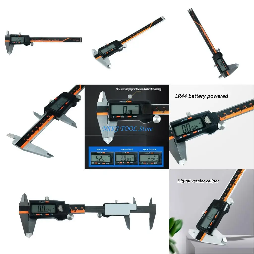 

L8RC Caliper Measuring Tool Digital Caliper Industrial Electronic Vernier Caliper Inches/Millimeter Measurement Micrometers