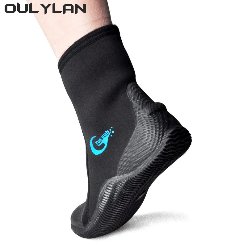 

Oulylan Waterproof Non-slip Fish Hunting Shoes Keep Warm 5mm Diving Boots Neoprene Scuba Diving Snorkeling Water Shoes High-top