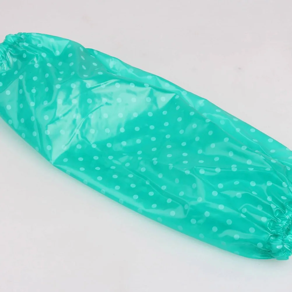 

With Oversleeves Long Sleeve Cooking Apron For Kitchen Bbq Painting Oil Dust Proof Hangning Neck Apron Red