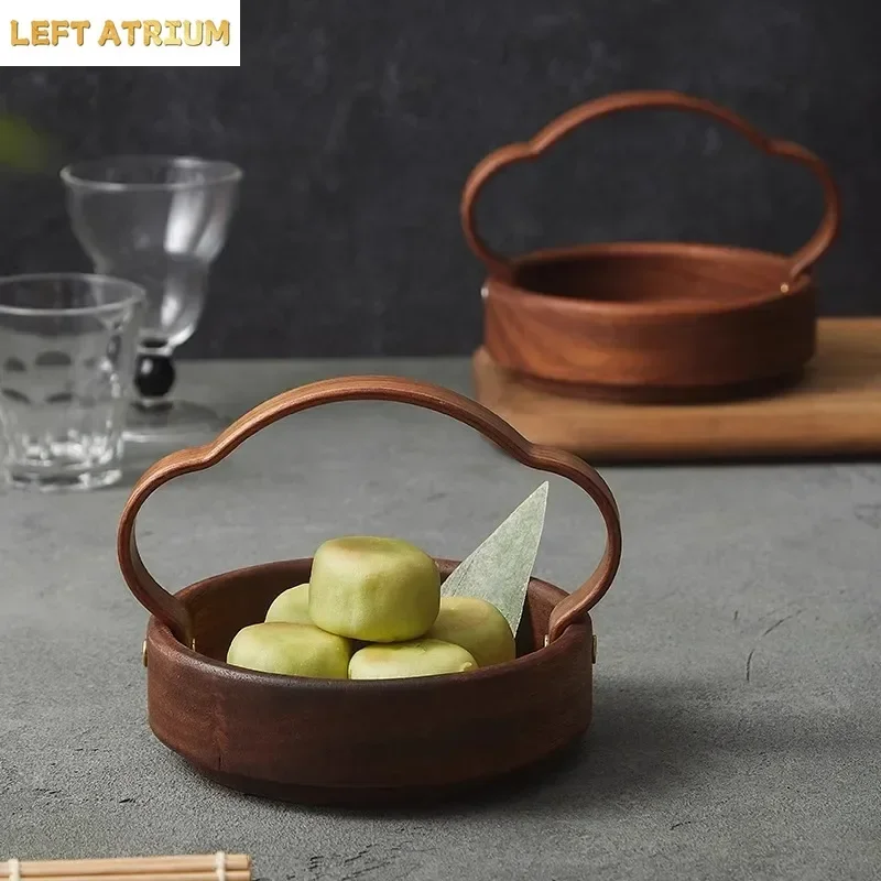 

Коробка для сухофруктов из цельного дерева. Изысканный ручной поднос для фруктов из орехового дерева. Поднос для десертов. Деревянный чайный столик. Подносы для закусок.