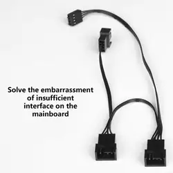 400A Computer Case Fan Power Adapter Cable, 4 Pin To 3 Way PWM Splitter 4Pin PWM Fan Splitter Cable Fan Speed Control