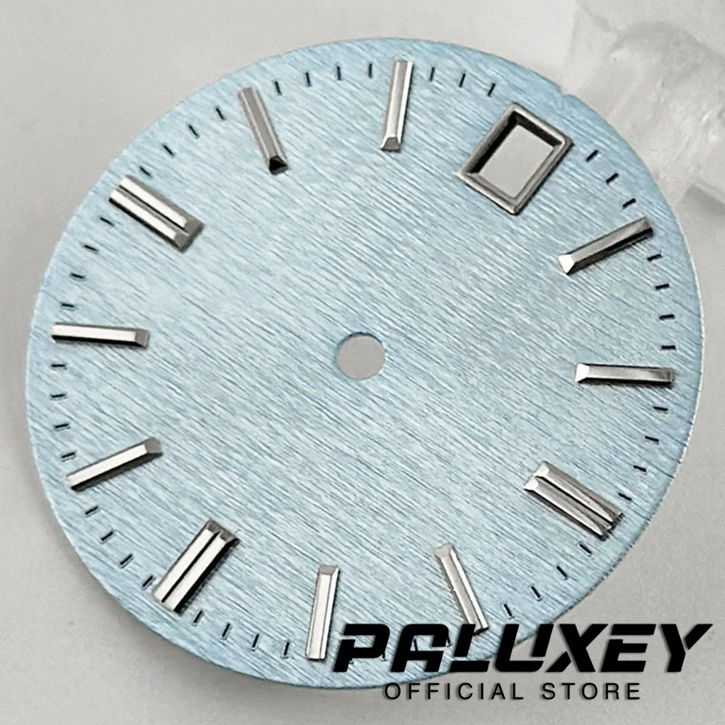 GS 28.5 مللي متر NH35 ساعة الطلب تعديل ساعة ميكانيكية الجليد شلال عديم الكلمات NH35 NH36 حركة سطح الغوص ساعة الوجه