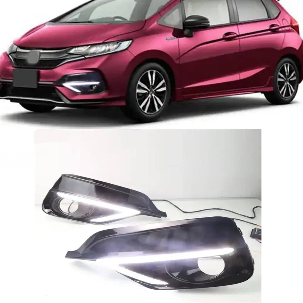 

For Honda Fit/Jazz 2018 2019 Daytime Running Light Led Front Fog Lamp Drl Waterproof Daylight