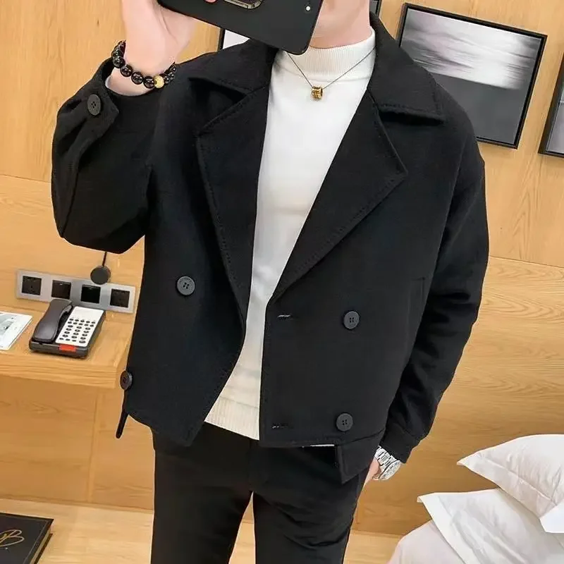 New In Male Coats Short Men's Wool & Blends Jackets Joker Harajuku Original Brands Luxury Designer Stylish Cheap Sale Aesthetic