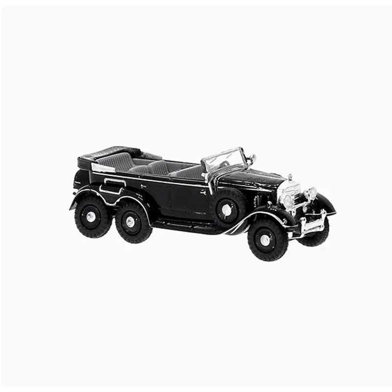 1/87 Scale G4 1938 Six Wheel Convertible Simulation Alloy Car Model Static Display Collectible Toy Gift Souvenir Decoration