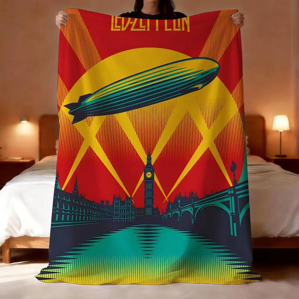 Rock Band Led Zeppelin Throw Short Plush Throw Blanket Soft Skin-Friendly Multi-Scene Home Office