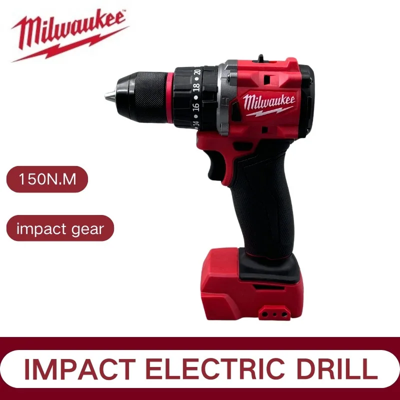 Milwaukee 18V Brushless Electric Drill 150N.mCordless Impact Drill of Decoration Team Uses 18V Milwaukee Battery Power Tool