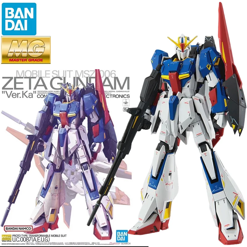 

In Stock BANDAI MG 1/100 MSZ-006 ZETA GUNDAM Ver.Ka Assembled Model Anime Mobile Suit Gundam ZZ Action Figures Collection Toy