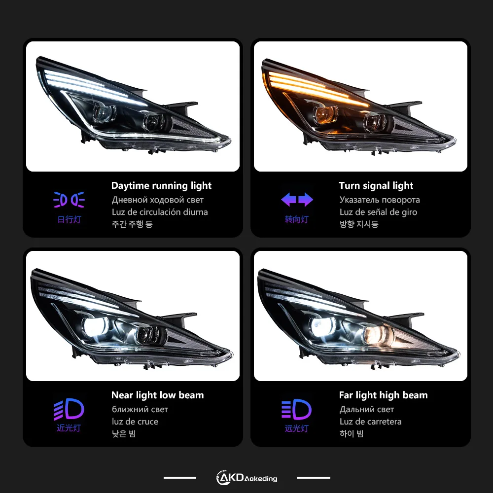 Headlight For Hyundai Sonata 8 2011-2016 Car автомобильные товары LED DRL Hella 5 Xenon Lens Hid H7 Sonata Car Accessories