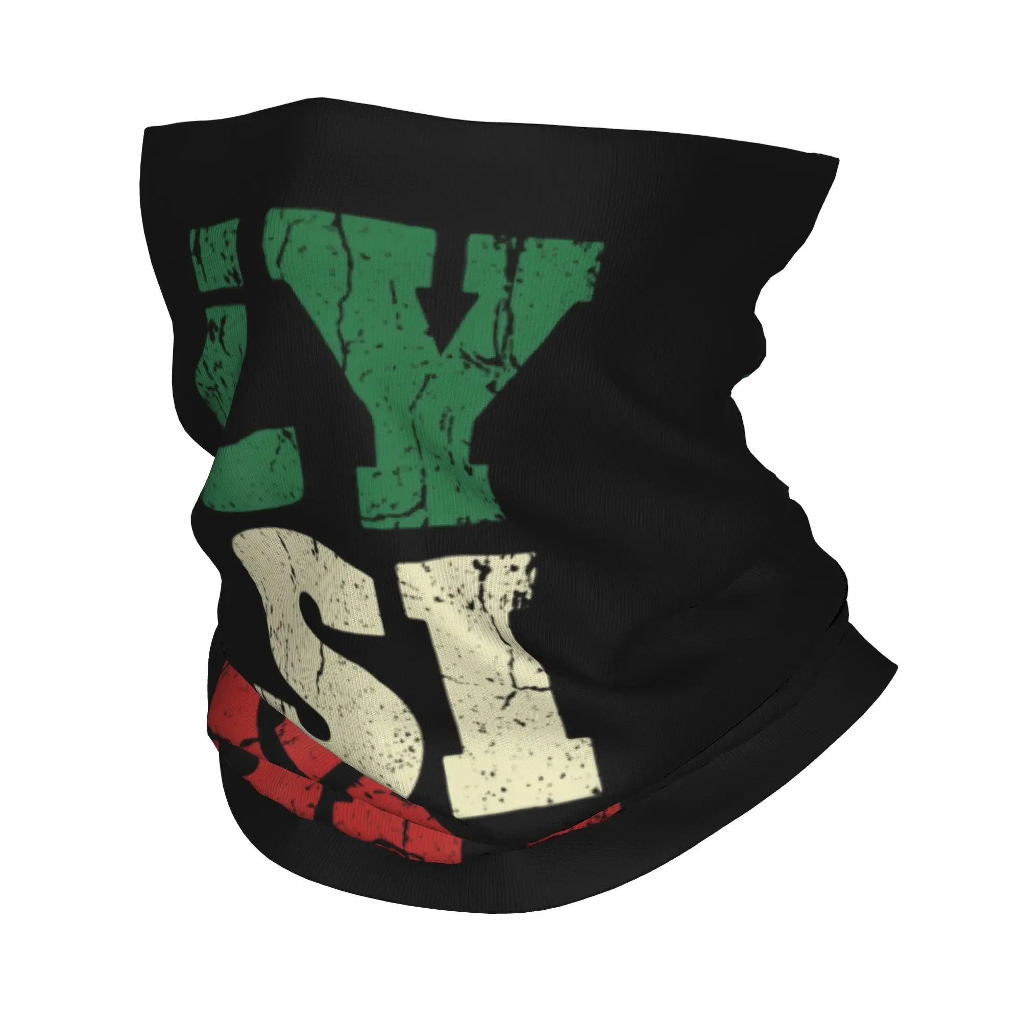 Nouveau cache-cou bandana unisexe pour adulte, motif drapeau mexicain imprimé, avec citation optimiste espagnole Y Si Si, utilisable comme cagoule ou écharpe, idéal pour la pratique équestre