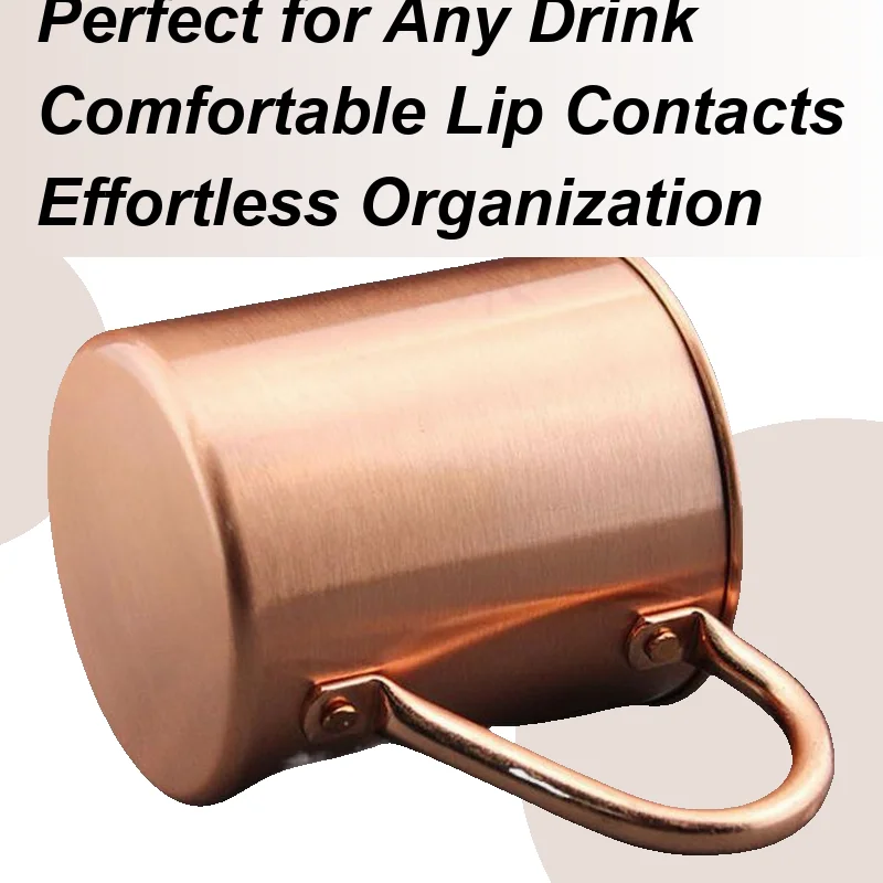 

450ml Pure Copper Mug with rolled rim Real Tumbler Handcrafted Cup Durable Coppery Beer Mugs For Wine Coffee Beer Water