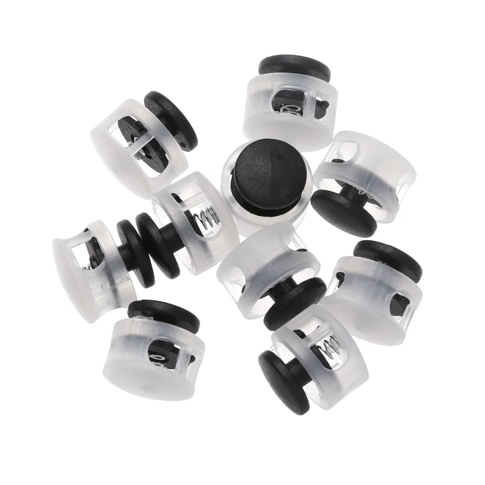 

10 шт., высококачественные аксессуары для спортивной одежды с двойными отверстиями, тумблер, пластиковая пробка, шнурок для одежды, замок для шнурков, боб