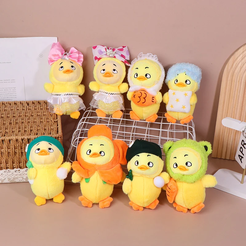 Cute Stuffed Upset Duck Doll Keychain Pendant Work Upsets Me Plush Toy Pendant Soft Duck Figure Keyring Cartoon Duck Keychain