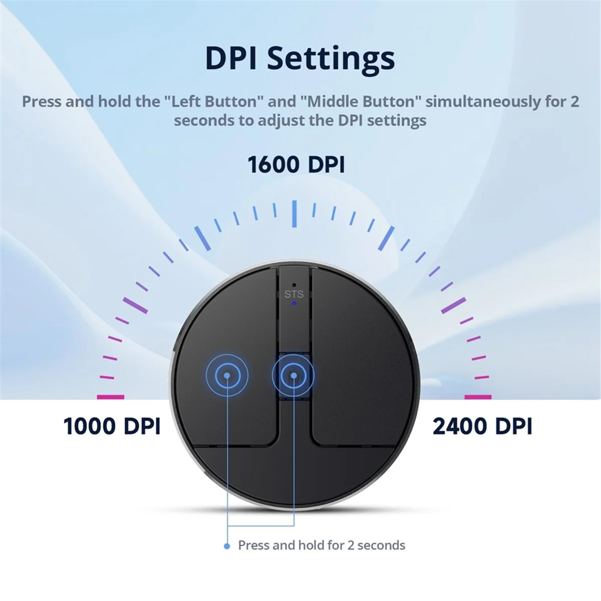 

A49T ультратонкая беспроводная компьютерная мышь 3 режима BT/2,4G/USB мини-емкостная мышь для ПК, ноутбука, настольного компьютера, серебристая