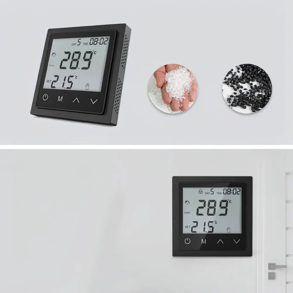 Room Thermostat Smart Programmable Temperature Controller Weekly Timer Heating Regulator Panel Wall Mounted Electric Home System