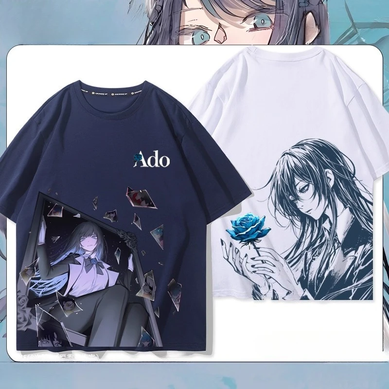 Ado World Tour 2025 Hibana Oversized T Shirt Women Men 100% Cotton Crewneck Short Sleeve Funny Tshirt Graphics Tees Streetwear