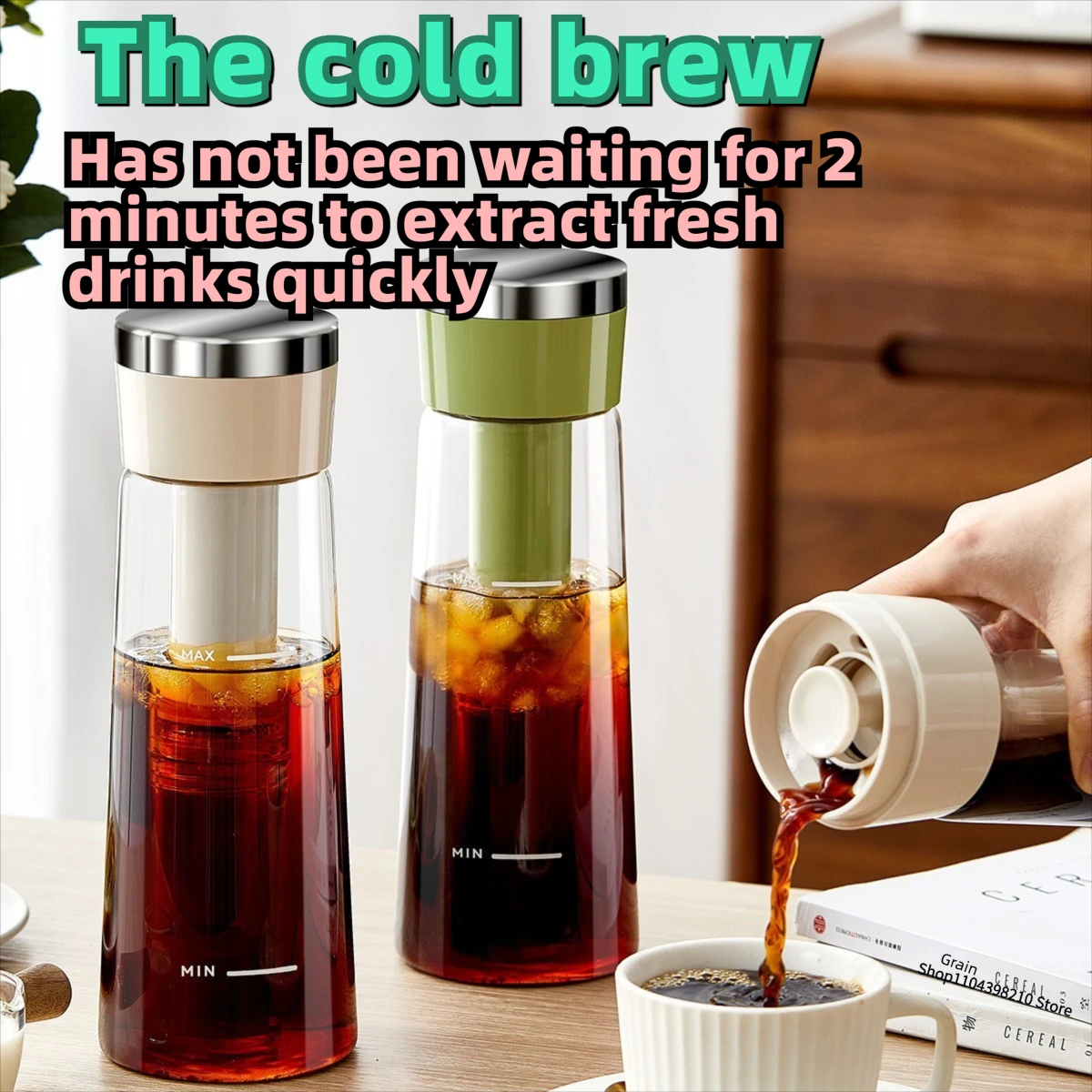 

Fast Press Coffee Extractor 10hr Flavor in 2minsIced Brew Visual Extraction HotCold Brew 10:1 Concentrate Extractor 2min Miracle