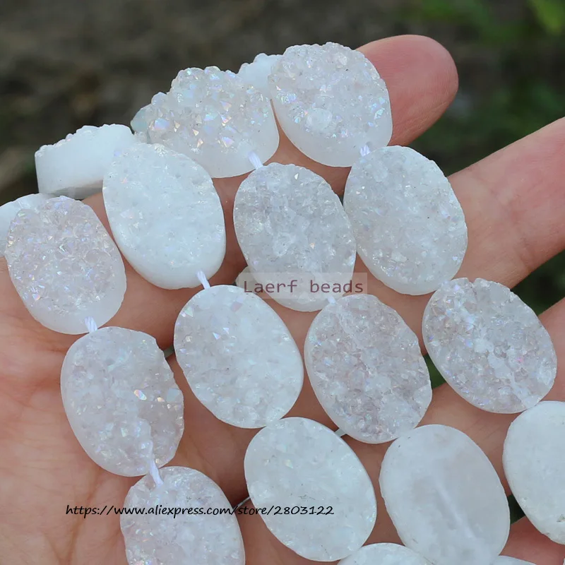 Natural Crystal Drusy 13x18mm  Gem-Stone  11pcs ,100% Natural Guarantee, For DIY Jewelry Making !