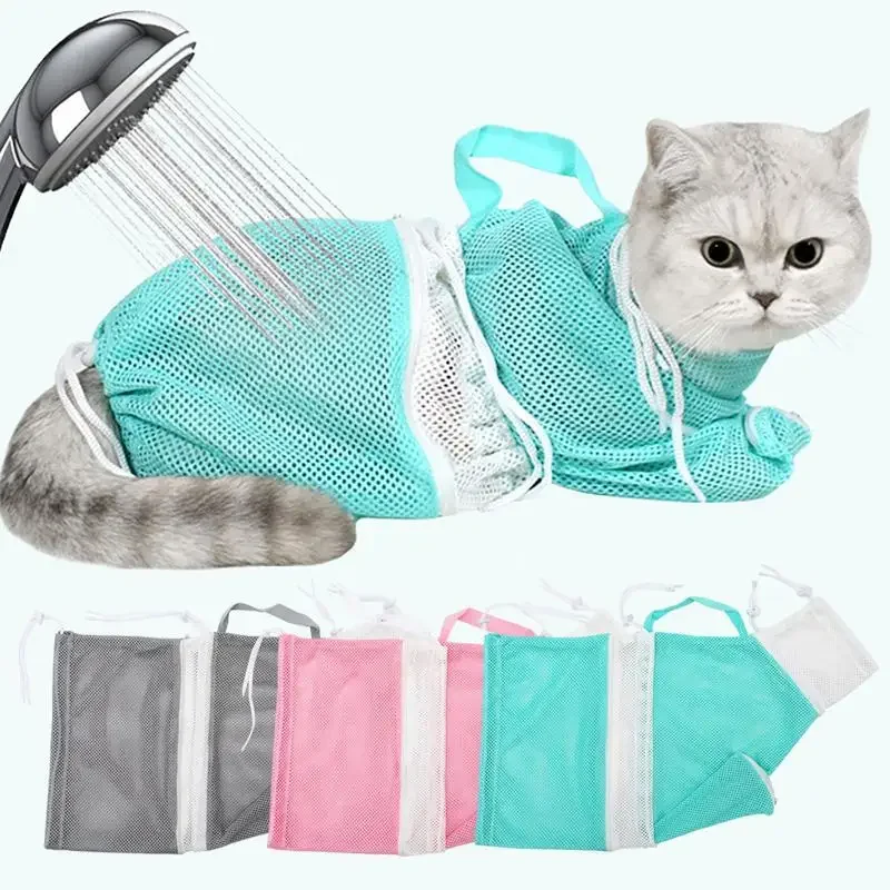 Cat Bathing Bag Puppy Dog Cleaning Shower Bag Cat Grooming Bag For Bathing Nail Trimming Anti-Scratch Pet Products Suppliers