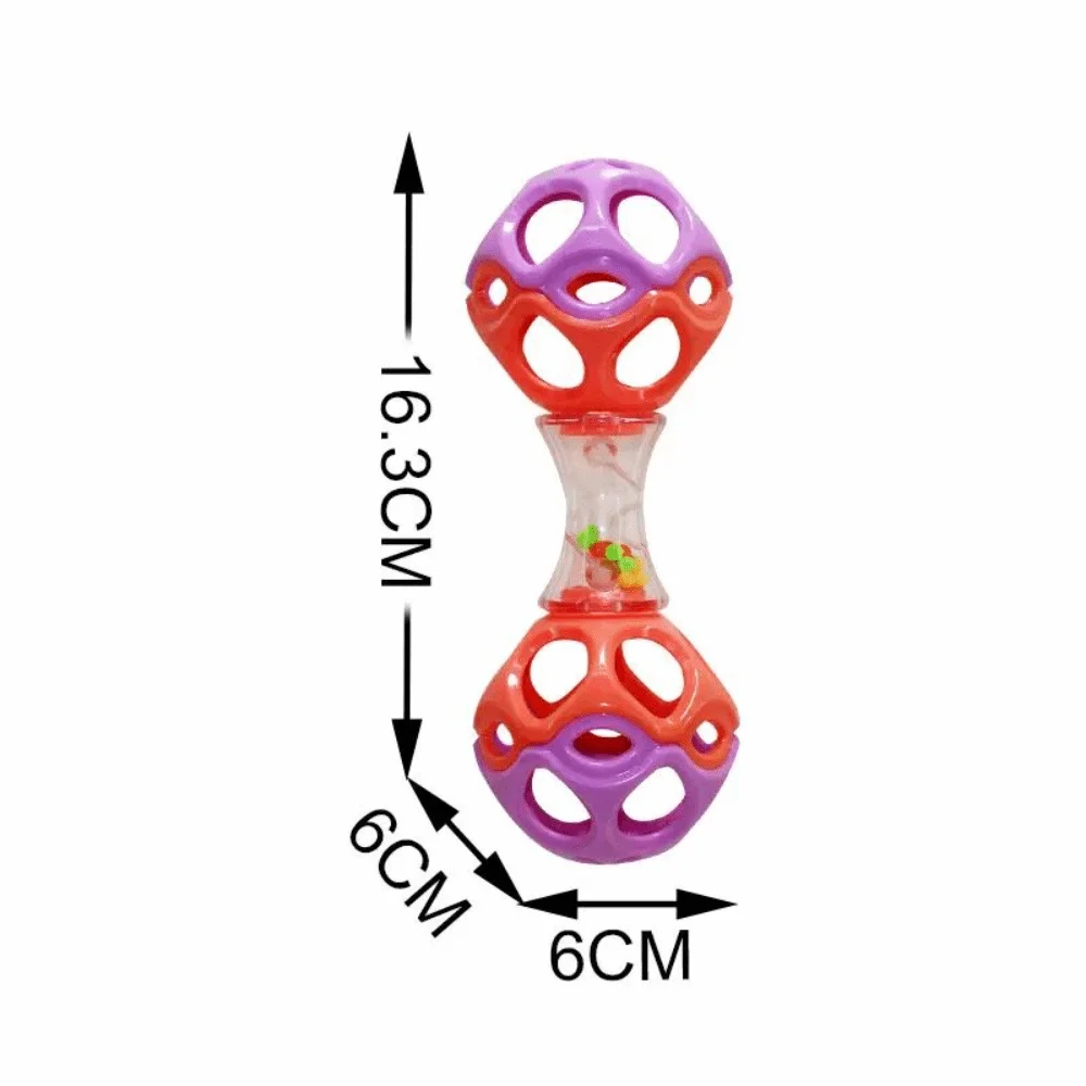 New Colorful Baby Rattle Ball Lightweight Plastic Baby Rattle Toy Newborn Sensory Toy Early Education
