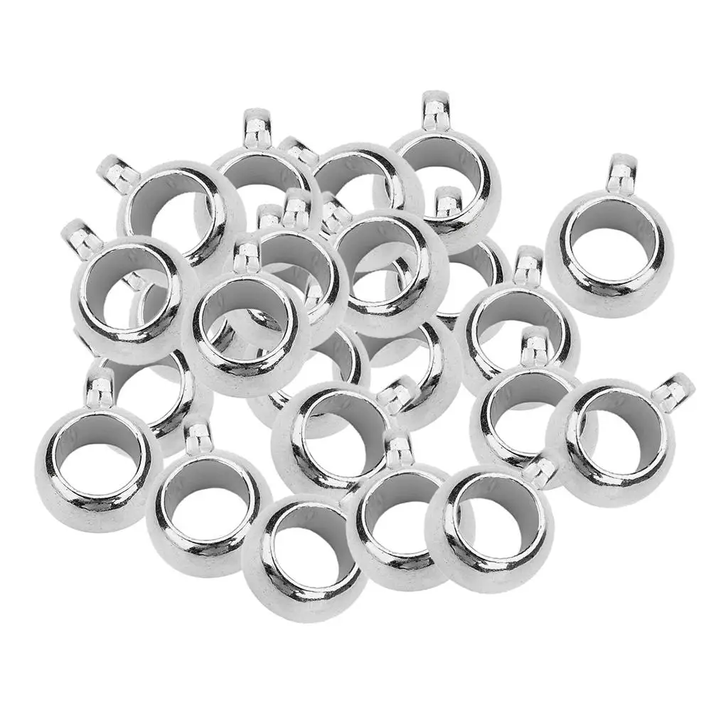2 Pendant Clasps Connector Bail Beads Fit European Charm Bracelet Jewelry