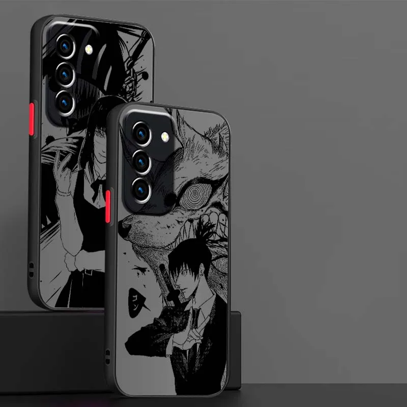 الفاخرة بالمنشار رجل الفن لسامسونج غالاكسي S25 S24 S23 S22 S21 S20 S10 S9 الترا زائد FE 5G متجمد شفافة جراب هاتف #6