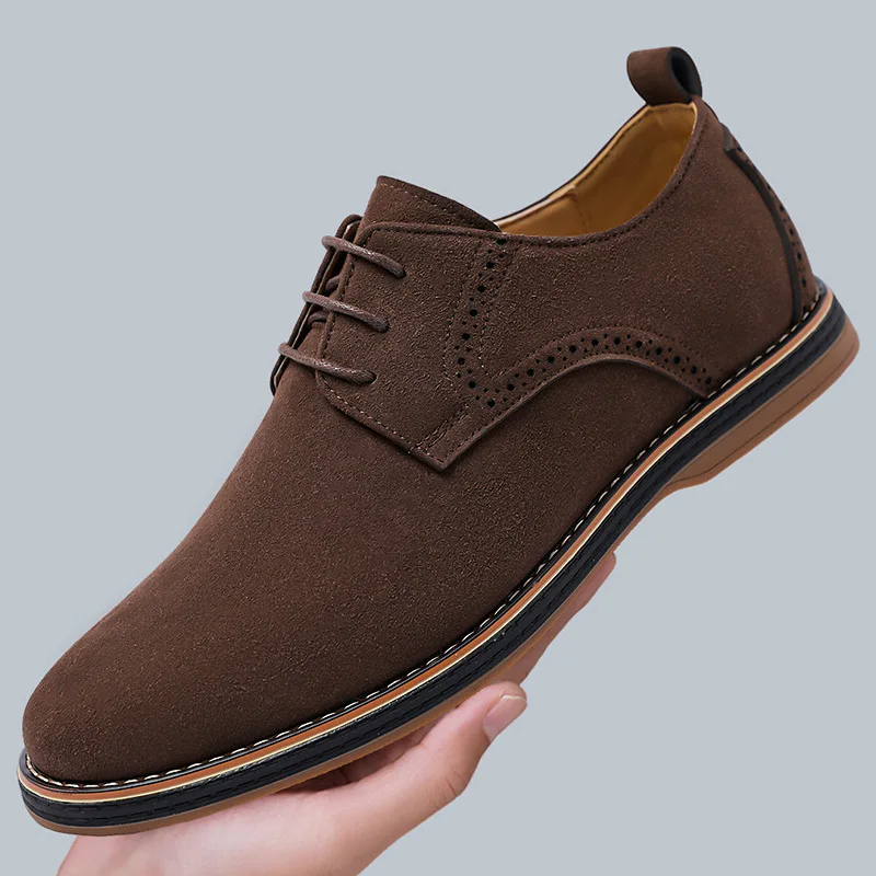 Big Size 39-48 Comfortable Top Quality Suede Shoes Mens Oxford Shoes Spring 2027 Square Heel Decent Office SHoes Casual for Work